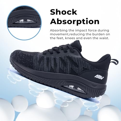 Image of QAUPPE Womens Walking Shoes with Arch Support Athletic Orthotic Sneakers for Women Foot Pain Relief