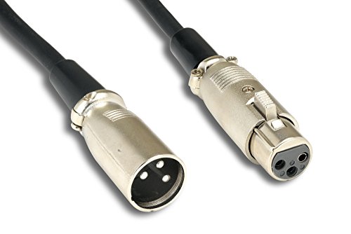 Cablelera XLR Audio Microphone Cable M/F, 6ft Black (ZCWWFPMF-06)