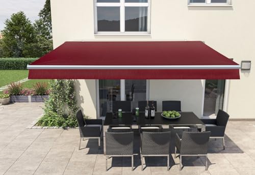 Gelenkarm-Markise Berlin Bordeaux rot Breite 300 cm, Ausfall 200 cm Markisen Gelenkarm-Markise Berlin Bordeaux rot Breite 300 cm, Ausfall 200 cm Markisen