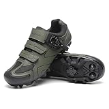 Mens Mountain Bike Shoes with 2-Bolts SPD Cleats Included, Cycling Shoes with Quick...
