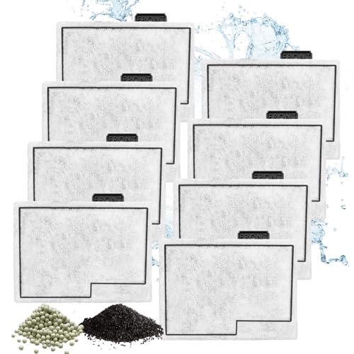 SmtaqX 8 Pack Small Filter cartridges Replacement Filter cartridges Compatible with Aqueon QuietFlow E Series Internal Power Filter (Size 10) and 1/2.5/5 Gallon Minibow Aquarium Filters