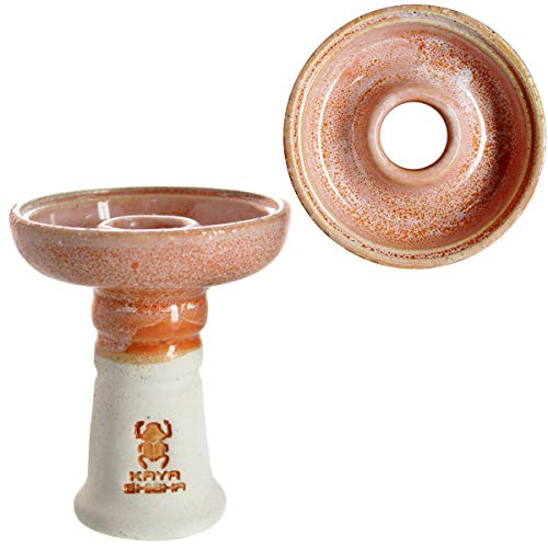 Kaya BigStar Set, Keramik Phunnel, Smokebox, Heat Management Zubehör für Wasserpfeifen (Orange) – Bild 3