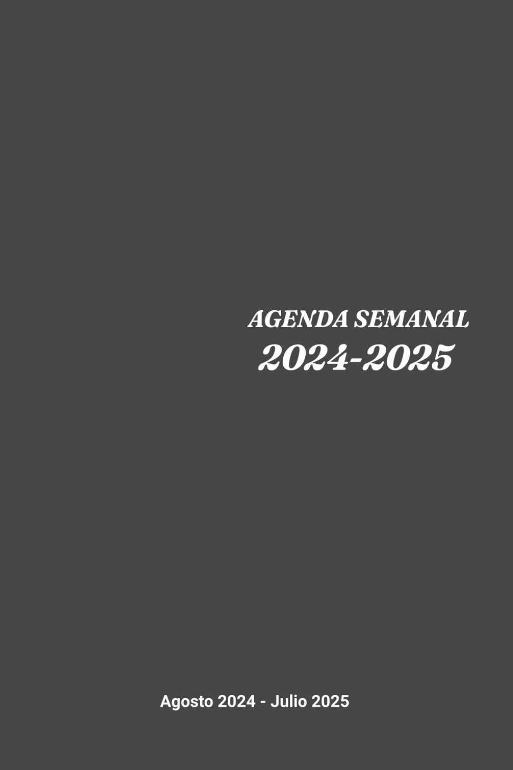 Agenda Semanal 2024 2025: A5 Planificador Semana Vista | 12 Meses | 1 Semana en 2 Páginas