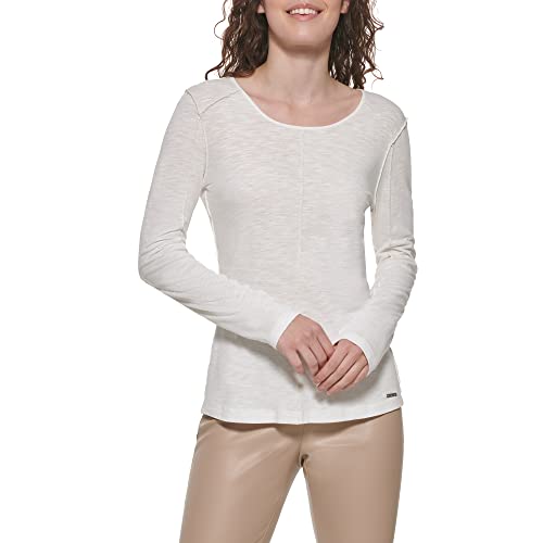 Image of DKNY Women's Crewneck Long Sleeve Layering Top