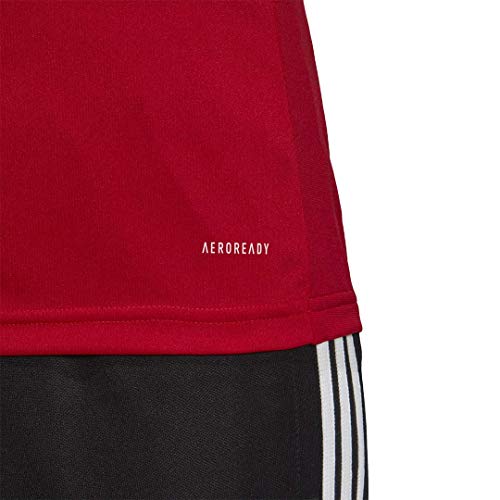 adidas Female Team 19 Long Sleeve Jersey,Power Red/White,L