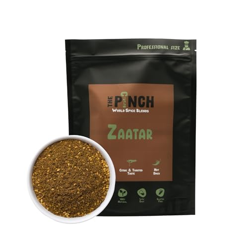 THE PINCH Zaatar XL Sazonador Árabe 100% natural - Sabor Auténtico del Líbano, con sumac. Fácil de usar en ensaladas, verduras asadas, hummus, panes y batatas dulces. Paquete 400g.