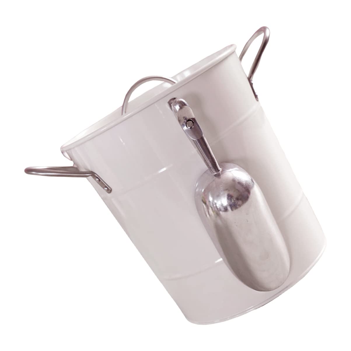 MAGICLULU Secchiello Ghiaccio Festa 4, 5l Ferro Bianco per Vino e Birra | Palette Inclusa, Uso Celebrazioni e Ogni Occasione, Raffredda Bottiglie Vino, Festival Birra Decor