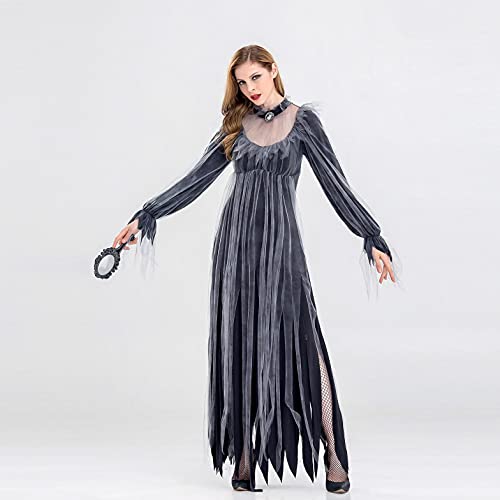 Briskorry Halloweenkostuums voor dames, zwarte sexy jurk, vleermuis, engelenduivel, vampier, heks, jurk, volwassenen, cosplay, accessoires, Halloween, carnaval, feestjurk + kraag - Image 6