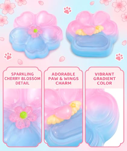 Image of 3PCS Taba Squishy Cat Paw, Taba Squishy for Relaxing Sensory Fidget Pinch Family for Kids Cat Paw Squeeze Cute Beautiful Cat Paw (bulep)