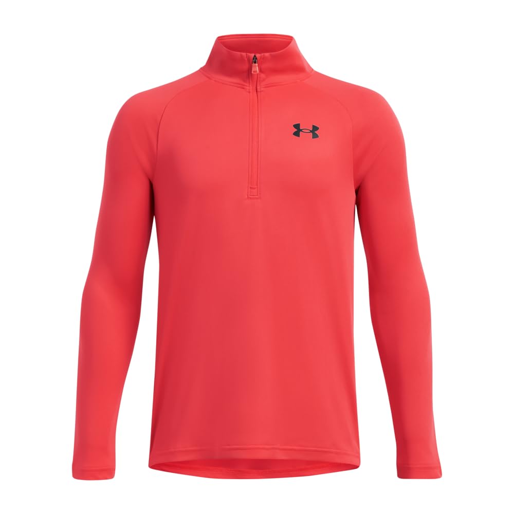 Under Armour Boys Tech 2.0 Half Zip Top Junior Racer Red 13 Years