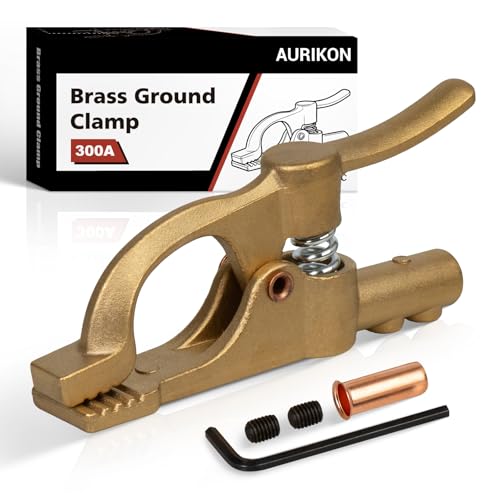 Aurikon 300 Amp Brass Welding Ground Clamp Heavy Duty Clamp for Welders