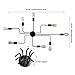 UNITARY Farmhouse Semi Flush Mount Ceiling Light Fixture, Lights for Bedroom, Black Metal Sputnik Kitchen Light Fixtures with 8 E26 Bulb Sockets, Hallway Light Fixtures, Lamps for Living Room