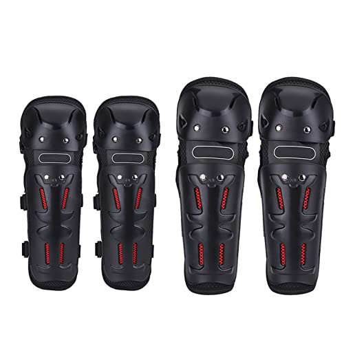 Knee Pads, BSD1002 4pcs Motocross Motorcycle Cycling Elbow Knee and Elbow Pads Guard Protector Protective Gear for Extreme Sports for Men and Women