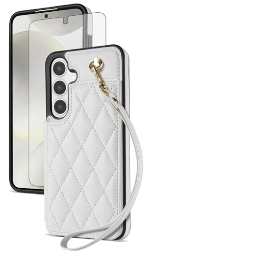 Coque Samsung S25 5G Asuwish avec protège-écran verre trempé et dragonne
