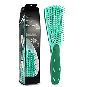 BESTOOL Detangling Brush for Black Natural Hair, Curly Hair Afro 3/4abc Texture – Faster and Easier Detangle Wet or Dry With No Pain (Green)
