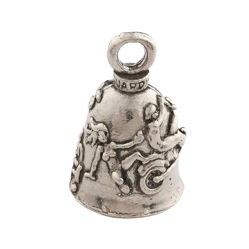 Image of Guardian Bell Good Luck Bell w /Keyring & Black Velvet Gift Bag | Motorcycle Bell | Lead-Free Pewter | Made in USA