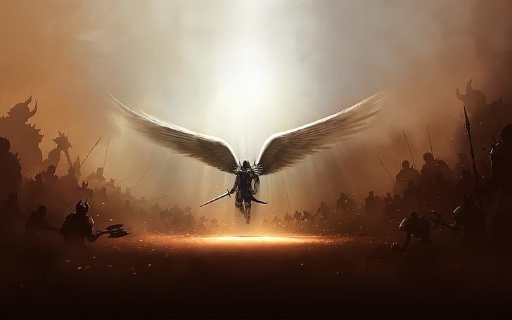 POSTERNEST Artwork Wings Angel Diablo Poster Matte Finish Paper