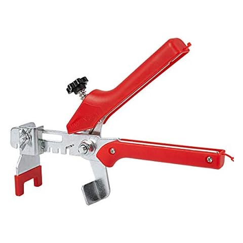 Tile Leveling System, Xiuyer Tiling Locator Leveling System, Tile Leveler Tool, Red Handheld Plier Floor Pliers Ceramic Tile Wedges Levelling Tiling Installation Tool Cover
