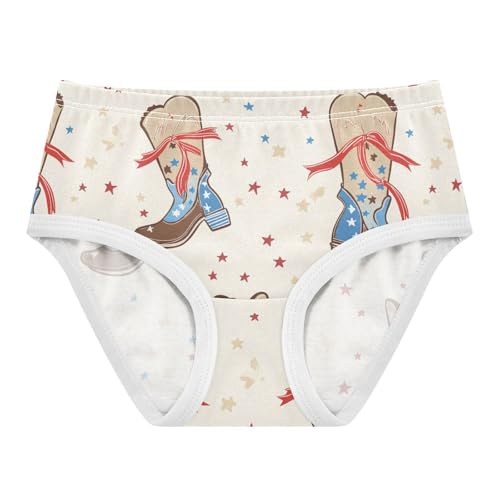 Wusikd Cowboy Boots Girls' Underwear Cotton Girls Briefs Soft Toddler Underwear 2T