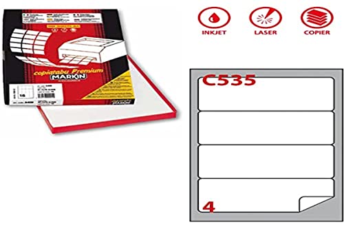 Markin 210C535 Etiquettes Blanc autocollantes pour le classement efficace de vos dossiers