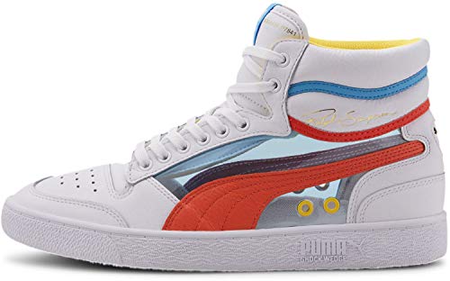 PUMA Mens Ralph Sampson Mid Glass Sneakers Shoes Casual - Blue,Red,White - Size 7.5 D