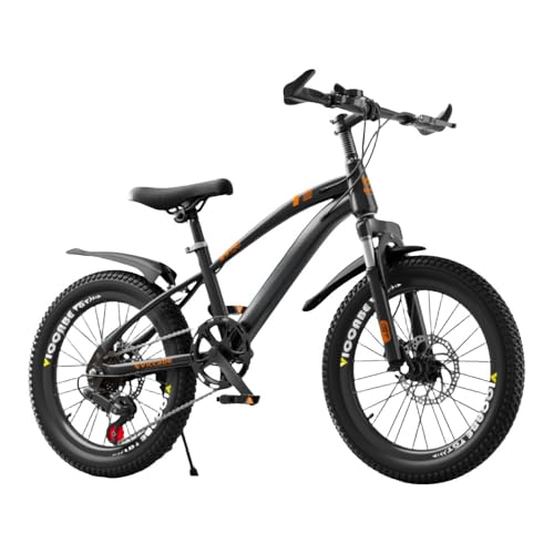 Stewlt 子供用自転車調節可能なシート18/20/22インチ 子供用自転車プレミアム炭素鋼の変数マウンテンバイク、シングルスピードの可変速度ディスクブレーキバイク、男の子女の子 キッズバイクスポーツ カゴ付き 付きキック スタンド ハンド ブレーキ フ
