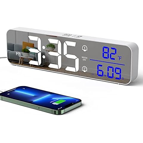 Zgrmbo Battery Operated Digital Clock, Alarm Clock - Cordless Large Big Numbers for Seniors, Adjustable Volume Loud Alarm Clock for Heavy Sleepers Adults Cover