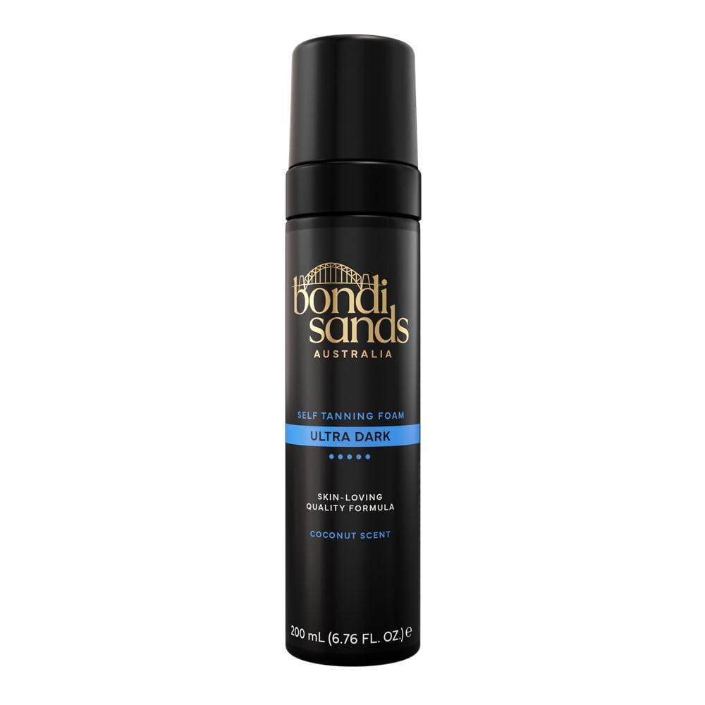 Ultra Dark Self-Tanning Foam - Lightweight, Buildable Formula Gives a Sun-Kissed Glow for a Flawless Finish; Enriched with Aloe Vera; Vegan + Cruelty Free, Coconut Scent - 200 mL/7.04 Oz