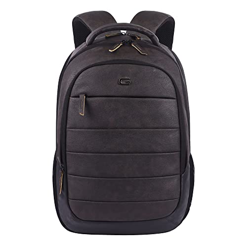 Gear Vintage2 20L Small Faux Leather Water Resistant Anti Theft Laptop Backpack Bag/Office Backpack For Men/Women(Brown) (B0B49LDHCT) Amazon Price History, Amazon Price Tracker