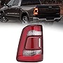 Clidr Tail Light for Dodge Ram 1500 2019 2020 2021 2022 LED Rear Lamp without Blind Spot Chrome Bezel Driver Side (Left)