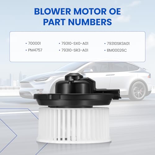 Image of HVAC Blower Motor 700001 Compatible with Acura CL /Integra /Accord, Compatible with Honda Civic /Insight /Prelude 79310SR3A01, PM4757 A /C Blower Motor Assembly BM00026C