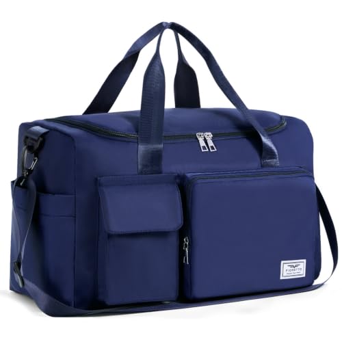 Image of FIORETTO Women's Gym Duffle Bag with Shoes Compartment, 30L Capacity, Ideal for Travel, Gym, Sports, Duffel, Weekender