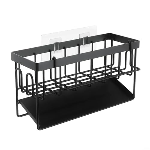 LZM-DIEWLEI Organizador de grifo, soporte de esponja, escurridor de esponja, estante de almacenamiento para fregadero de cocina, estante de almacenamiento colgante de acero inoxidable
