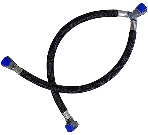 Quick Connect Faucet Water Supply Lines, 12 Inch Long, Widespread Bathroom Faucet Replacement Fast Lock Pipe Hoses, V-Shape, 1 Piece