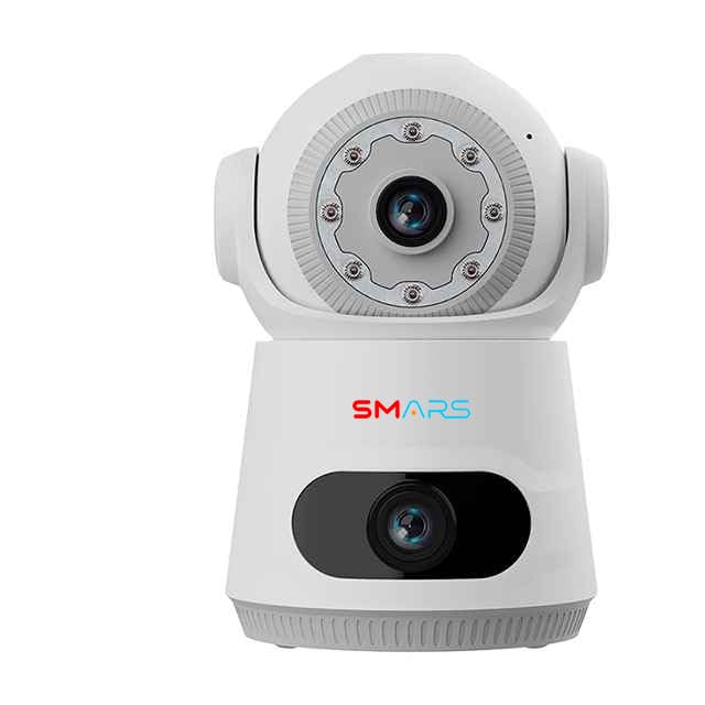 SMARS 4+4 MP Dual Lens HD WiFi Robot CCTV Camera with Audio & Video Recording | Colour Night Vision | Two Way Audio | AI Motion Detection | 360° View | Remote View