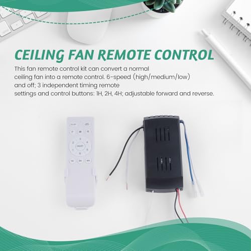 Uaelua 500736194 Universal Ceiling Fan Remote Control Kit Replacement thumb #3