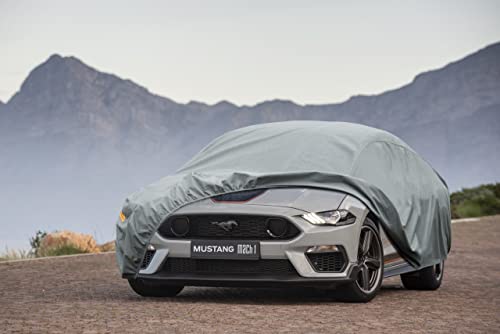 Image of Kayme Heavy Duty Car Cover Custom Fit Ford Mustang /Shelby /Mustang GT GT350 GT500 (1965-2025), Waterproof All Weather for Automobiles, Full Exterior Covers Sun Rain UV Protection.