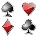 dekodino® Sticker mural de  logement Sticker mural Jeu de Poker cartes Croix pique coeur et carreaux Poker Motif à coller Poker Casino Poker Lounge Sticker Sticker mural Poker Club Stickers Déco