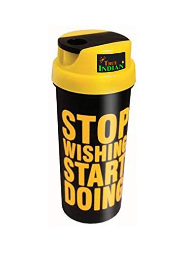 TRUE INDIAN Sport Shaker Bottle/Protein Shaker/Sipper Bottle/Gym and Water Bottle, 700ml (Yellow) (B08DXNZX97) Amazon Price History, Amazon Price Tracker
