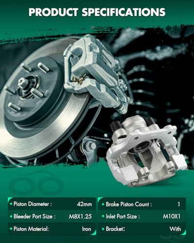 Image of SCITOO Rear Right Brake Caliper With Bracket 19-B3227 Compatible For BMW For 323i 2006-2011,For BMW For 325i 2006,For BMW For 325xi 2006,For BMW For 328i 2007-2013,For BMW For 328i xDrive 2009-2013