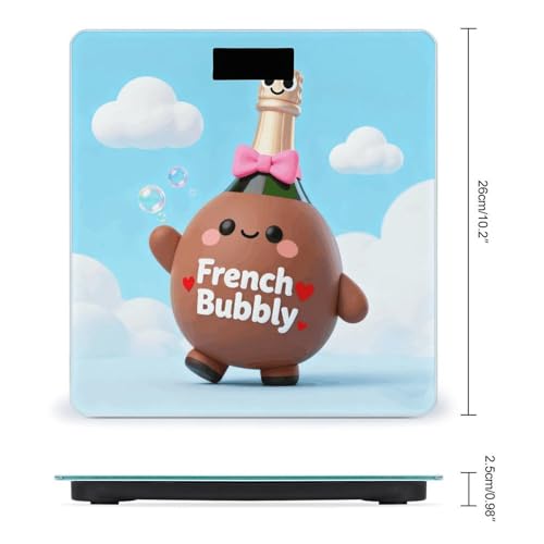 Balanza Digital para Baño French Bubbly con LCD miniatura 2