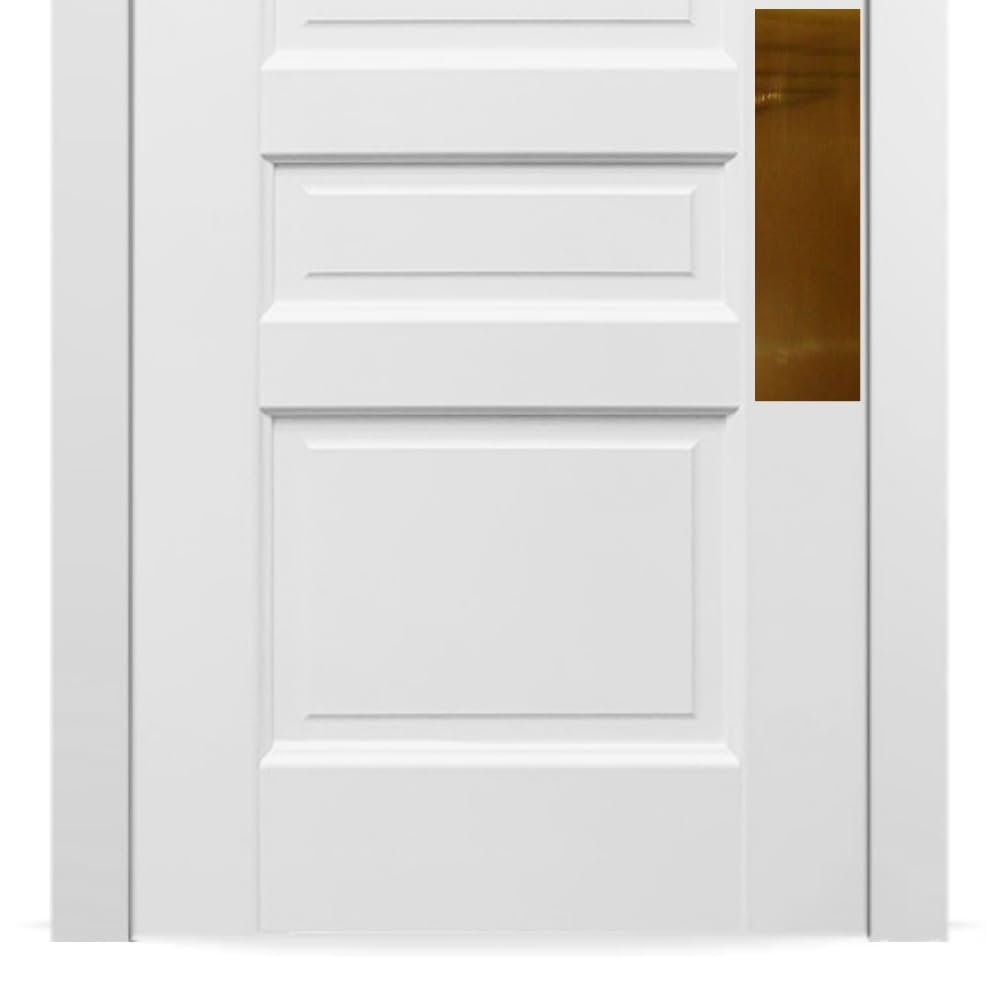 Deck the Door Decor | Door Push Plate - Screw Mount - Multiple Sizes &amp; Finishes (Shiny Brass, 3 x 12)(Pack of 2)