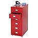 Produktbild Mendler Rollcontainer Boston T851, Schubladenschrank Stahlschrank, 69x28x41cm 6 Schubladen - rot