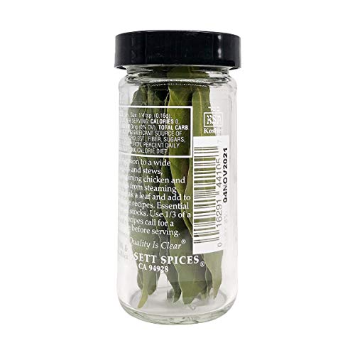 Morton & Bassett California Bay Leaves, 0.14 oz – Non-GMO, Salt-Free, Bold and Fragrant Leaves for Soups, Roasts & Mediterranean Cuisine