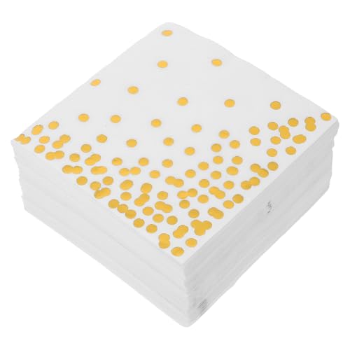Servilletas de papel elegantes con foil dorado para decorar tus mesas de fiesta x100 unidades