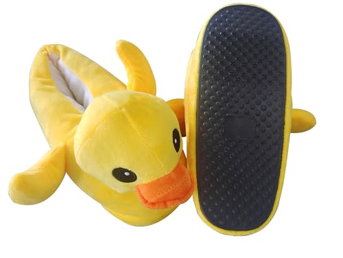 acdiac Funny Cozy Duck Slippers for men women,Winter Warm Fuzzy Soft Non-slip Yellow Duck Shoes Adult For Home,Indoor,Theme party4