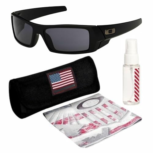 Oakley GASCAN OO9014 Sunglasses MATTE BLACK Frame with GREY Lenses With Official Eyewear Kit