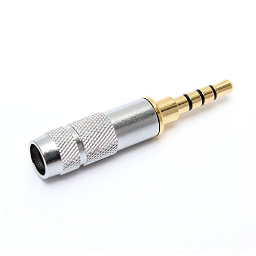 VIDOO 10 Pcs 3.5Mm 4 Pôles Prise Jack Mâle Stéréo Connecteur À Souder Audio