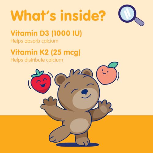 Image of DR. MORITZ Vitamin D3K2 Gummies for Kids and Adults (2000 IU) - Chewable Kids Vitamin D Supplement for Immune Support - Vegetarian and Gelatin-Free (180 Count)