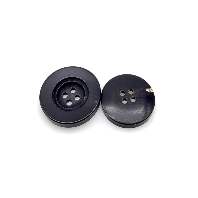 200 szt. 15-25 mm naturalne guziki z prawdziwego rogu, guziki do garnituru, 4-otworowe okrągłe guziki do szycia, czarne, brązowe guziki z prawdziwego rogu, płaszcz wiatrówka kurtka kardigan